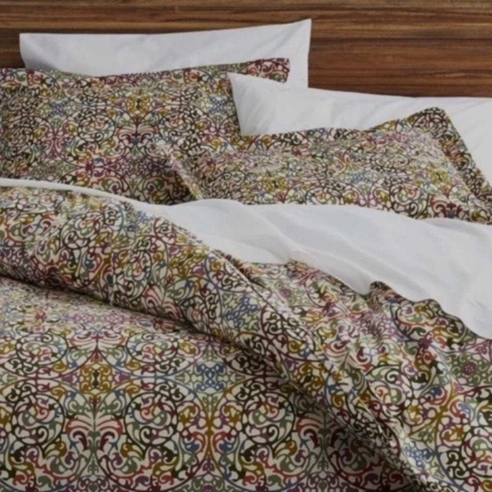 Crate&Barrel Lucia Queen Duvet And Standard Shams